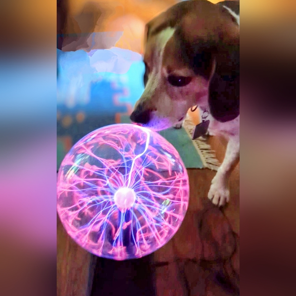 Large Purple plasma ball lamp, plasma glove night light party lamp halloween